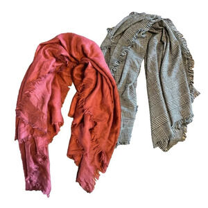 2 pack large fluffy scarfs